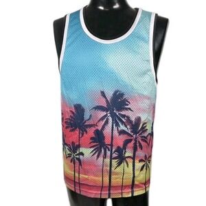 No Boundaries Hawaiian Palm Tree Tank Top Breathable 3XL